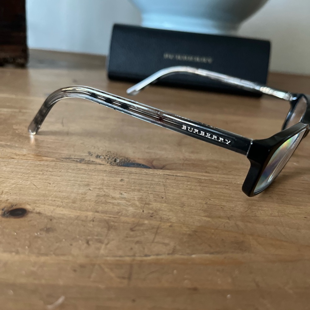 Burberry Eyeglasses Frames Style 2073 Black Plaid Detail - Picture 4 of 8